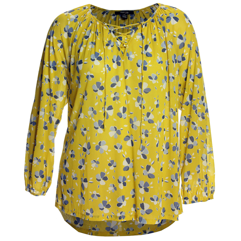 2x Lace-up Floral Print High-Low Hem Blouse NEW w/ Tags Style & Co Plus Sizes